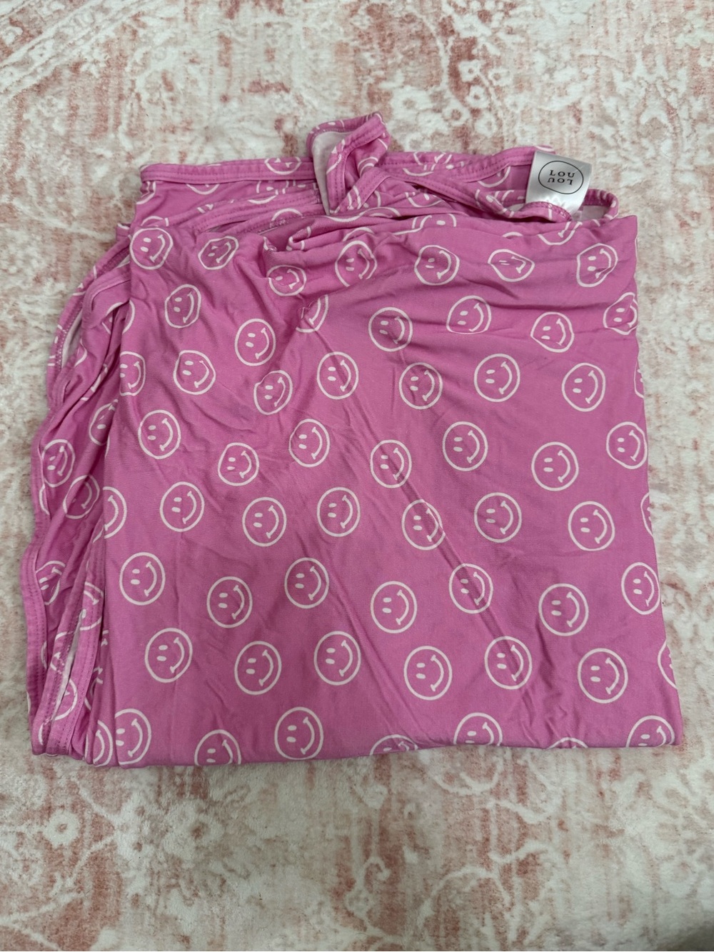 Lou Lou And Company Karli Pink Smiley Face Swaddle